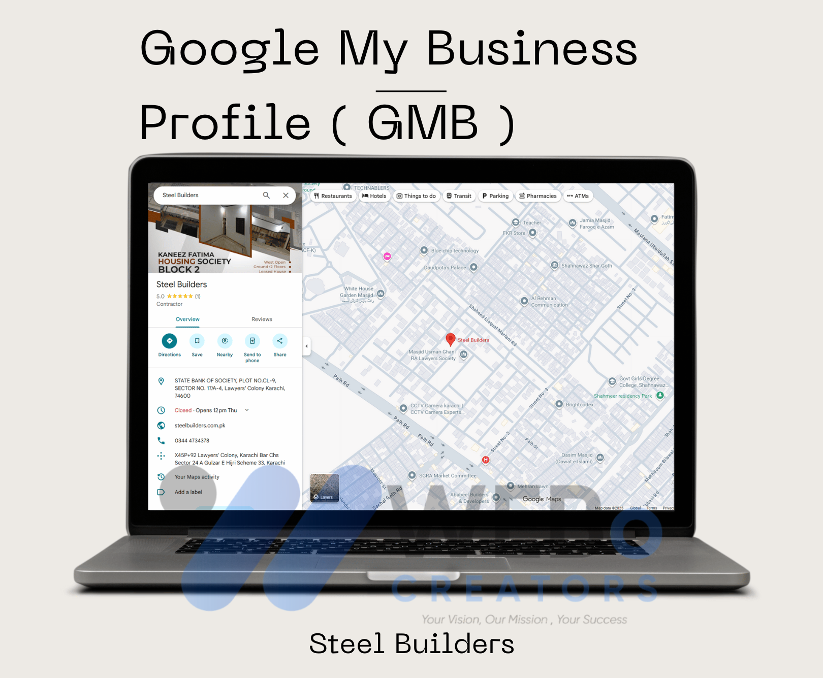 Steel Builders Google Business Profile Indianapolis
